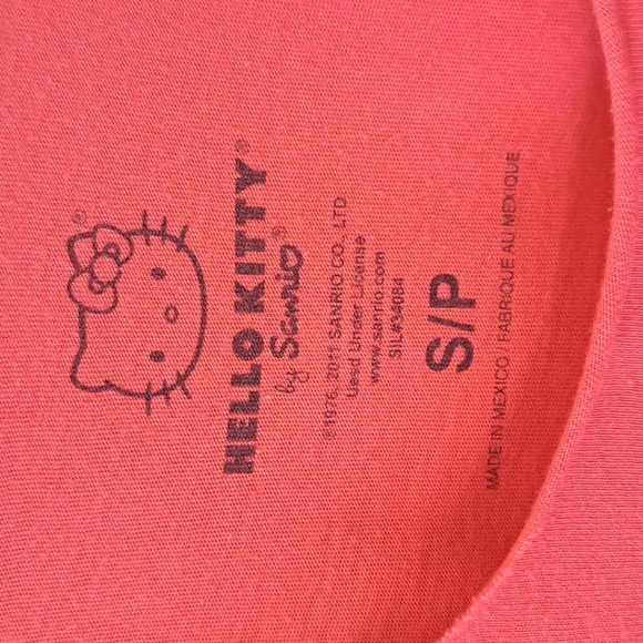 Y2k Sanrio Hello Kitty Eating Watermelon Summer Tank Top Coral Size S racerback - Picture 8 of 11